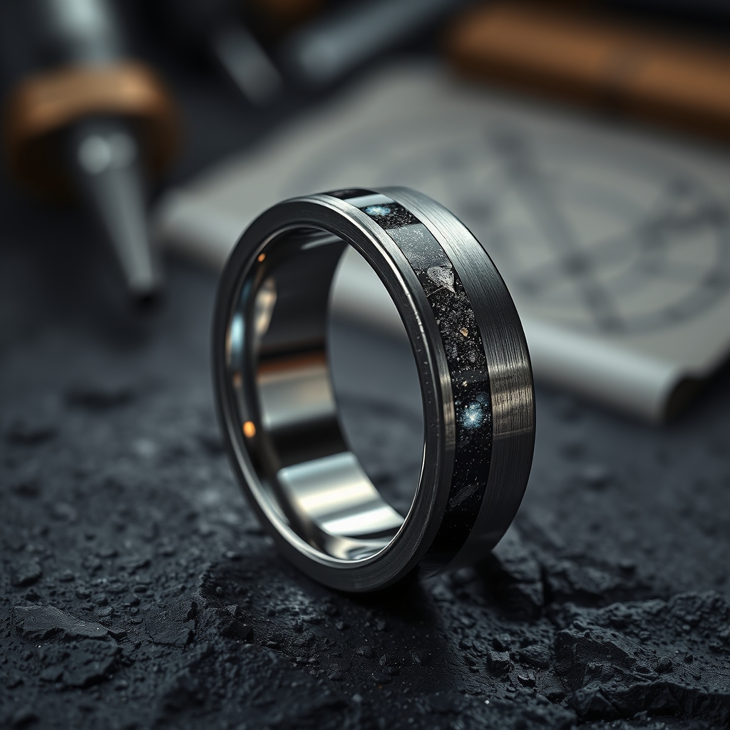 Celestial Forged: The Timeless Symphony of Meteorite and Titanium in Modern Jewelry Design
