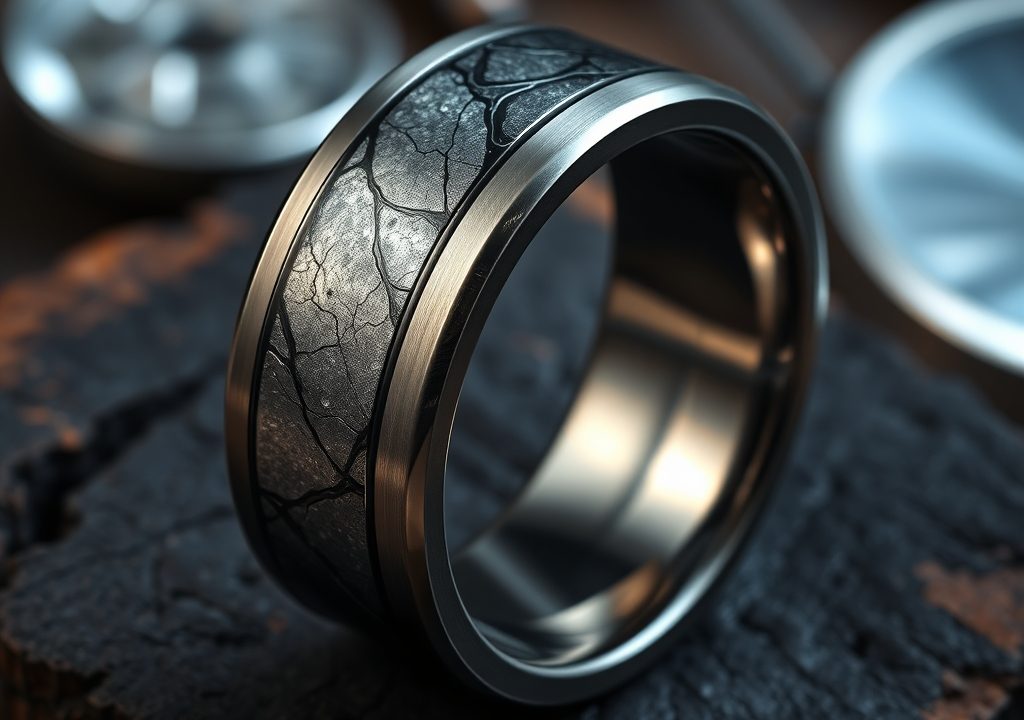 The Celestial Blueprint: How Muonionalusta Meteorite and Damascus Steel Are Crafting the Next Generation of Exotic Inlay Bands