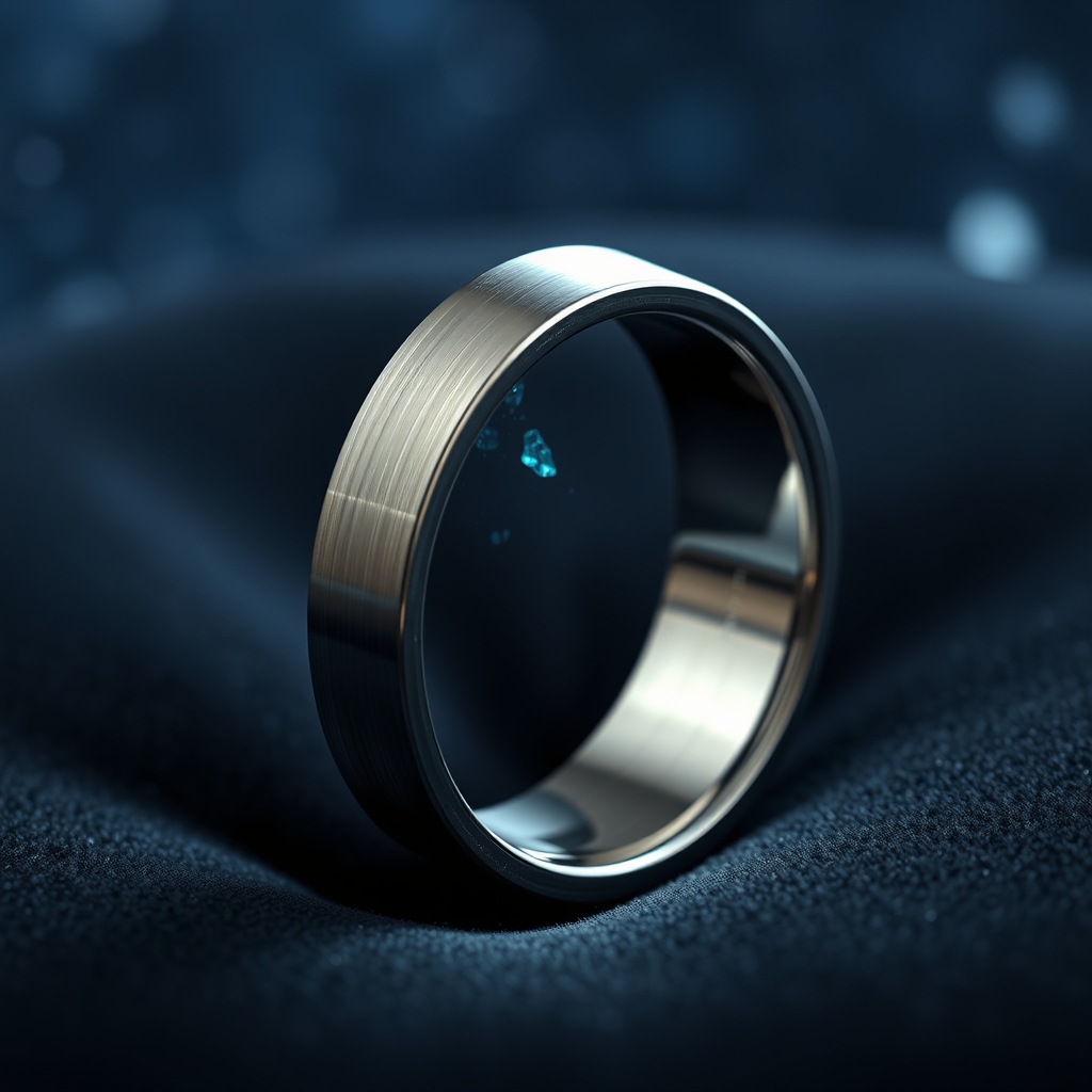 The Celestial Symphony: Crafting Timeless Elegance with Meteorite Inlays and Textured Titanium
