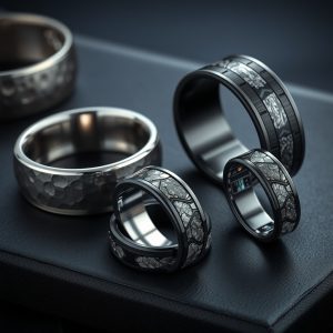 Celestial Elegance: The Timeless Fusion of Titanium and Meteorite Jewelry