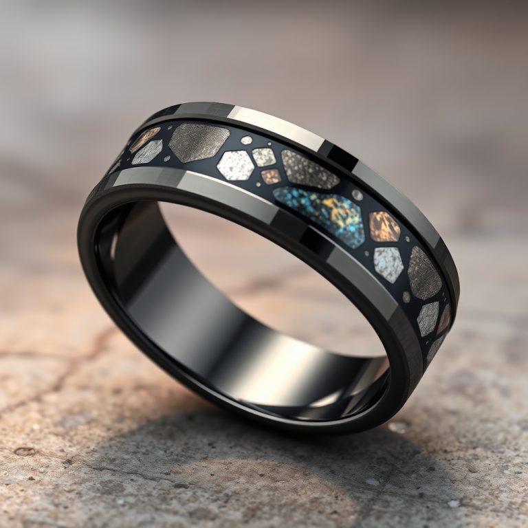 Celestial Allure: The Timeless Fusion of Titanium and Meteorite Jewelry